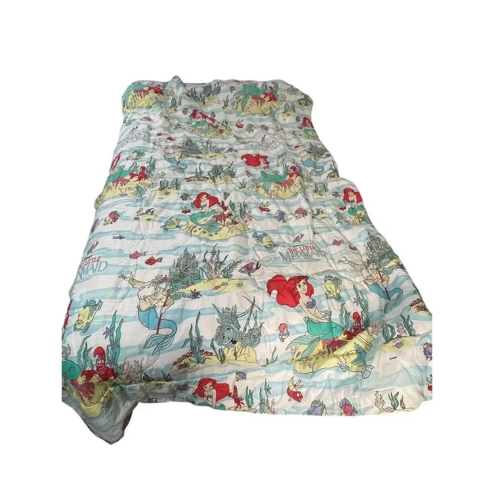 Vintage Disney Little Mermaid Comforter Ariel Twin 90x64 Bedding - Picture 2 of 7